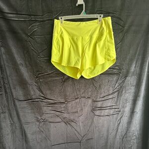 Unknown brand neon yellow sports shorts size L